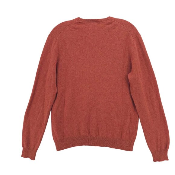 PROPER CLOTH 100% Cashmere Sweater Crewneck Orange Rush Marled Size MEDIUM - Picture 3 of 8